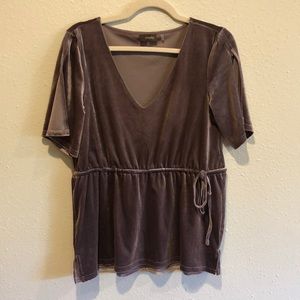 Purple Velvet Dressy Blouse